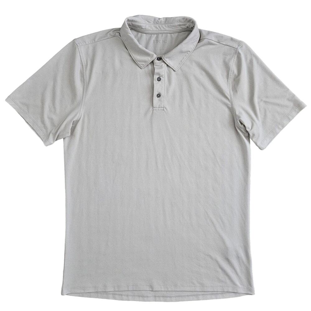 Stoic (Mens Size Medium) Pullover Polo Shirt Short Sleeve Stretch‎ Gray Golf